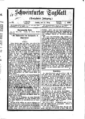 Schweinfurter Tagblatt Samstag 14. März 1868