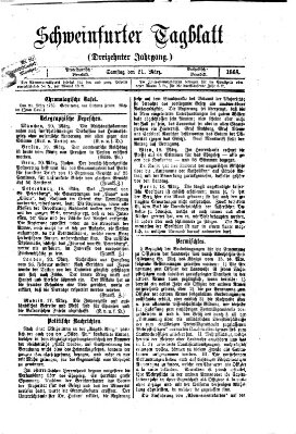 Schweinfurter Tagblatt Samstag 21. März 1868