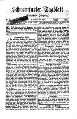 Schweinfurter Tagblatt Montag 20. April 1868