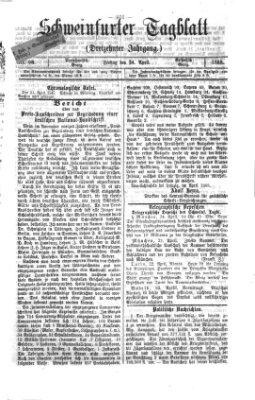 Schweinfurter Tagblatt Freitag 24. April 1868