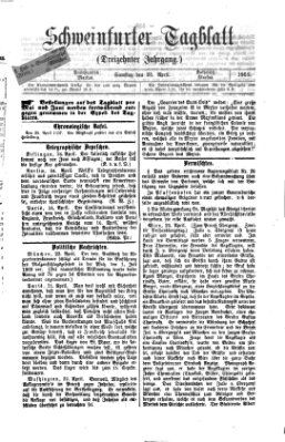 Schweinfurter Tagblatt Samstag 25. April 1868