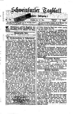 Schweinfurter Tagblatt Dienstag 19. Mai 1868