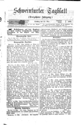 Schweinfurter Tagblatt Samstag 23. Mai 1868