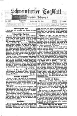 Schweinfurter Tagblatt Freitag 29. Mai 1868