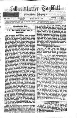 Schweinfurter Tagblatt Freitag 26. Juni 1868