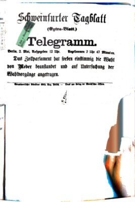 Schweinfurter Tagblatt Samstag 2. Mai 1868