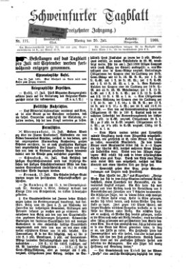 Schweinfurter Tagblatt Montag 20. Juli 1868