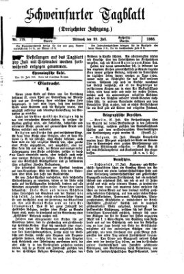 Schweinfurter Tagblatt Mittwoch 29. Juli 1868