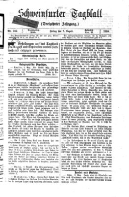 Schweinfurter Tagblatt Freitag 7. August 1868