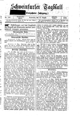 Schweinfurter Tagblatt Donnerstag 13. August 1868