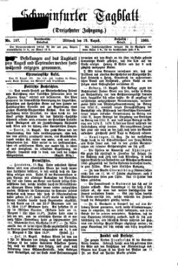 Schweinfurter Tagblatt Mittwoch 19. August 1868