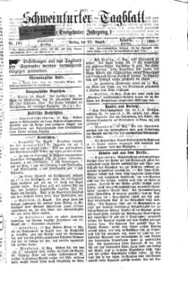 Schweinfurter Tagblatt Freitag 21. August 1868