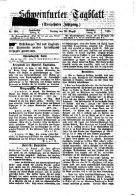 Schweinfurter Tagblatt Dienstag 25. August 1868