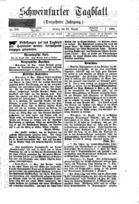 Schweinfurter Tagblatt Freitag 28. August 1868