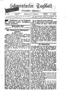 Schweinfurter Tagblatt Mittwoch 2. September 1868