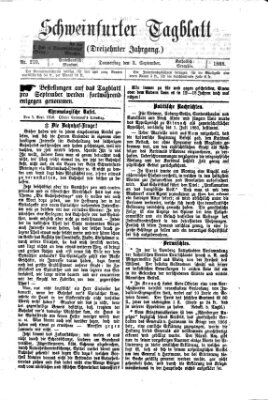 Schweinfurter Tagblatt Donnerstag 3. September 1868