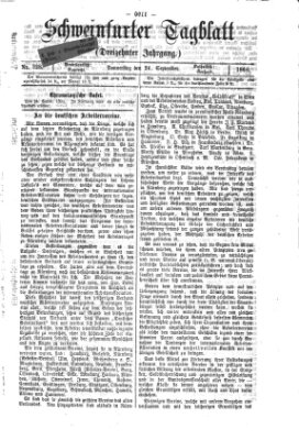 Schweinfurter Tagblatt Donnerstag 24. September 1868