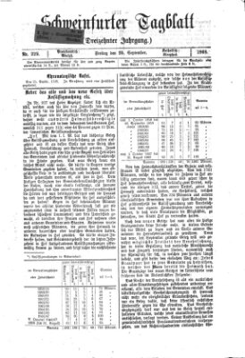 Schweinfurter Tagblatt Freitag 25. September 1868