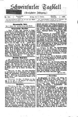 Schweinfurter Tagblatt Freitag 2. Oktober 1868