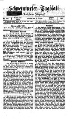 Schweinfurter Tagblatt Sonntag 4. Oktober 1868