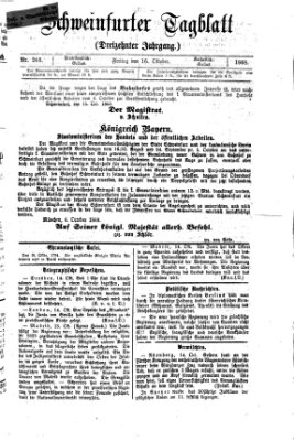 Schweinfurter Tagblatt Freitag 16. Oktober 1868