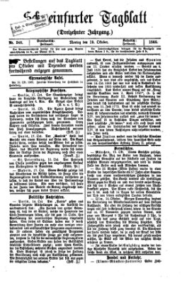 Schweinfurter Tagblatt Montag 19. Oktober 1868