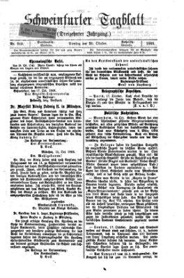 Schweinfurter Tagblatt Dienstag 20. Oktober 1868