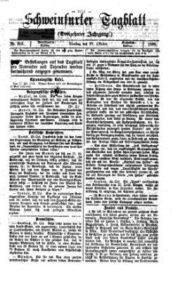 Schweinfurter Tagblatt Dienstag 27. Oktober 1868