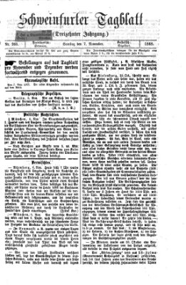 Schweinfurter Tagblatt Samstag 7. November 1868