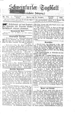 Schweinfurter Tagblatt Dienstag 10. November 1868