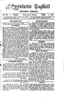 Schweinfurter Tagblatt Freitag 27. November 1868