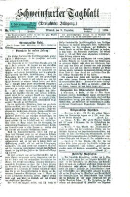 Schweinfurter Tagblatt Mittwoch 9. Dezember 1868