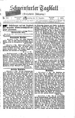 Schweinfurter Tagblatt Donnerstag 10. Dezember 1868