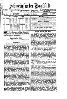 Schweinfurter Tagblatt Montag 25. Januar 1869