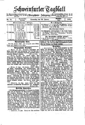 Schweinfurter Tagblatt Donnerstag 28. Januar 1869