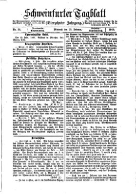 Schweinfurter Tagblatt Mittwoch 10. Februar 1869