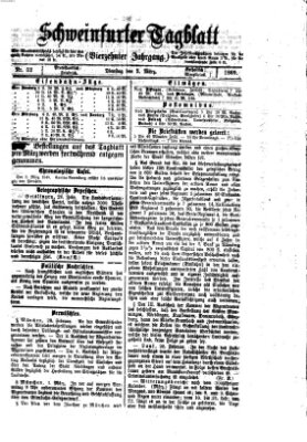 Schweinfurter Tagblatt Dienstag 2. März 1869