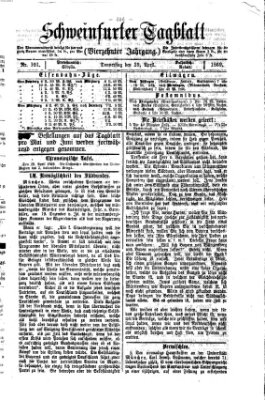 Schweinfurter Tagblatt Donnerstag 29. April 1869