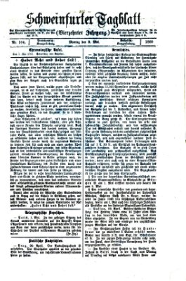 Schweinfurter Tagblatt Montag 3. Mai 1869