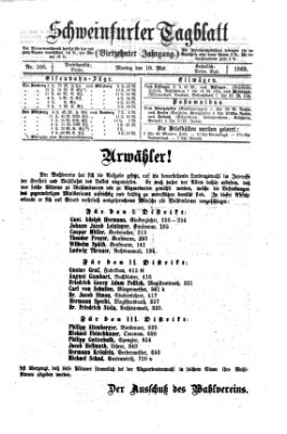 Schweinfurter Tagblatt Montag 10. Mai 1869