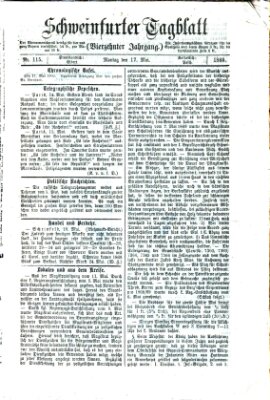 Schweinfurter Tagblatt Montag 17. Mai 1869