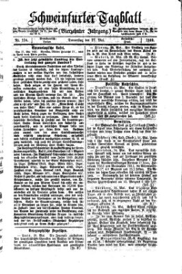 Schweinfurter Tagblatt Donnerstag 27. Mai 1869