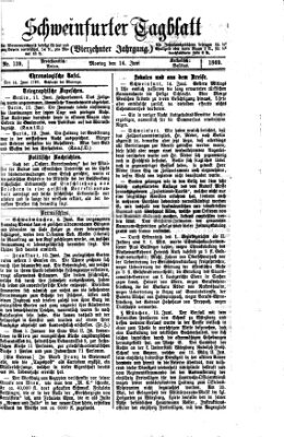 Schweinfurter Tagblatt Montag 14. Juni 1869