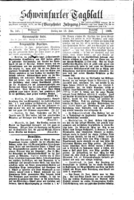 Schweinfurter Tagblatt Freitag 18. Juni 1869