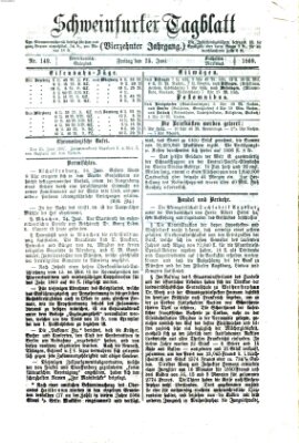 Schweinfurter Tagblatt Freitag 25. Juni 1869