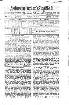 Schweinfurter Tagblatt Dienstag 29. Juni 1869