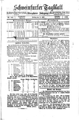 Schweinfurter Tagblatt Freitag 2. Juli 1869