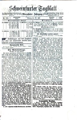 Schweinfurter Tagblatt Montag 19. Juli 1869