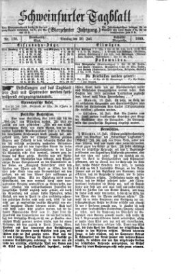 Schweinfurter Tagblatt Dienstag 20. Juli 1869