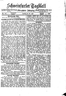 Schweinfurter Tagblatt Samstag 24. Juli 1869